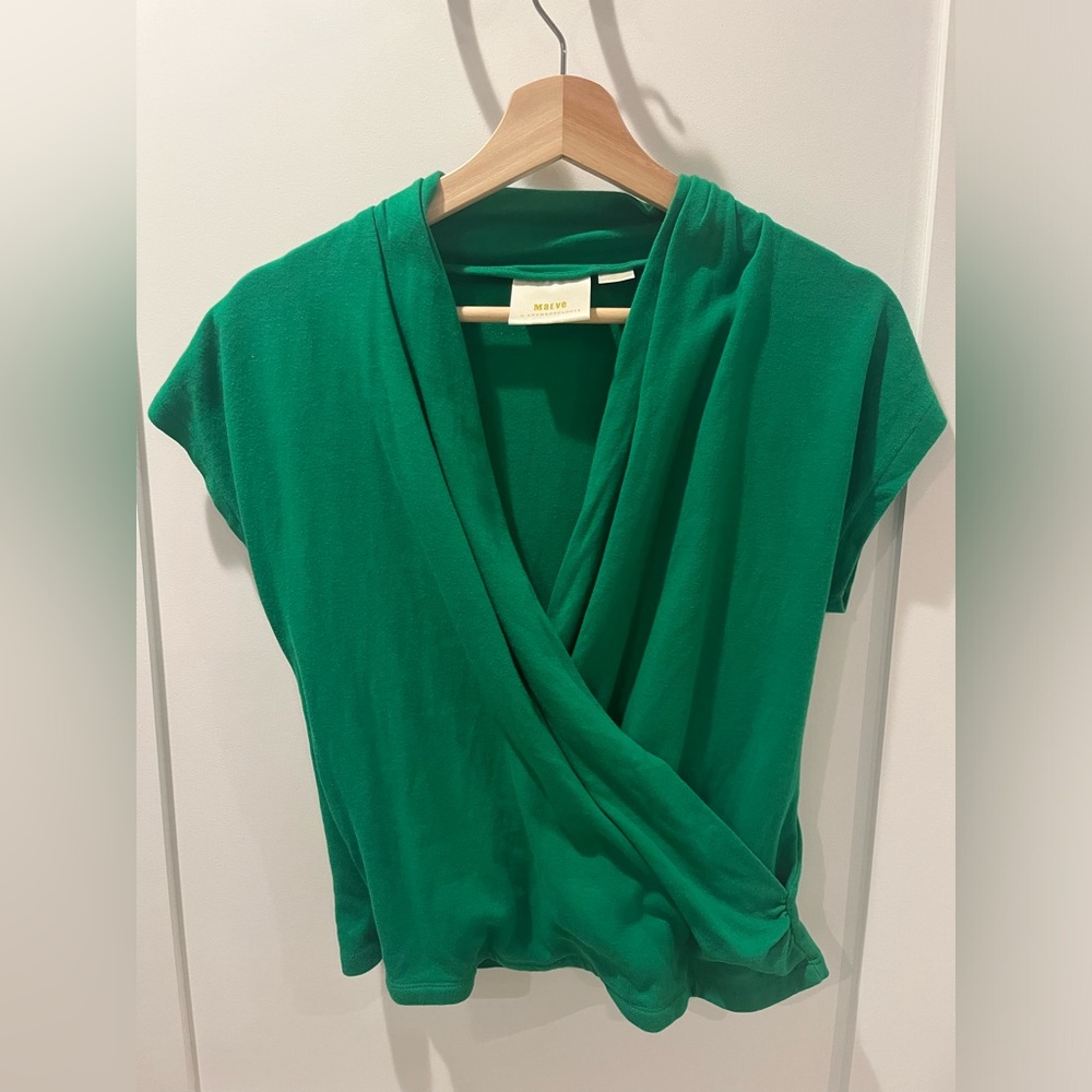 Maeve by Anthropologie Green Crop Top